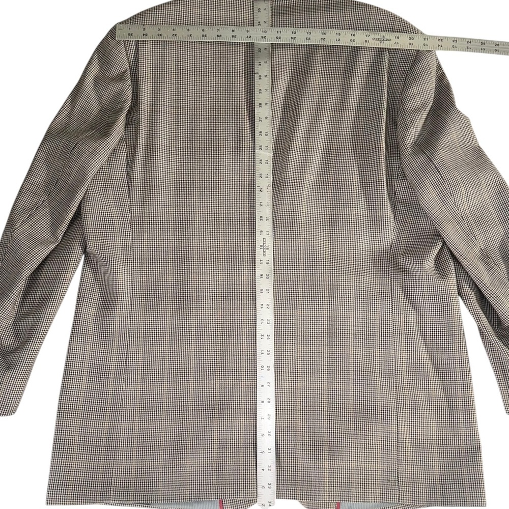 Pendleton Men’s 100% Wool Houndstooth Beige Blazer Sport Coat 48L - Picture 8 of 10